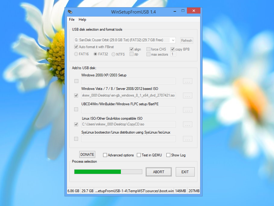 WinSetupFromUSB Download Interface